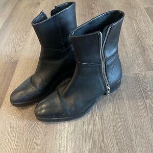 Free People Black Leather Boots